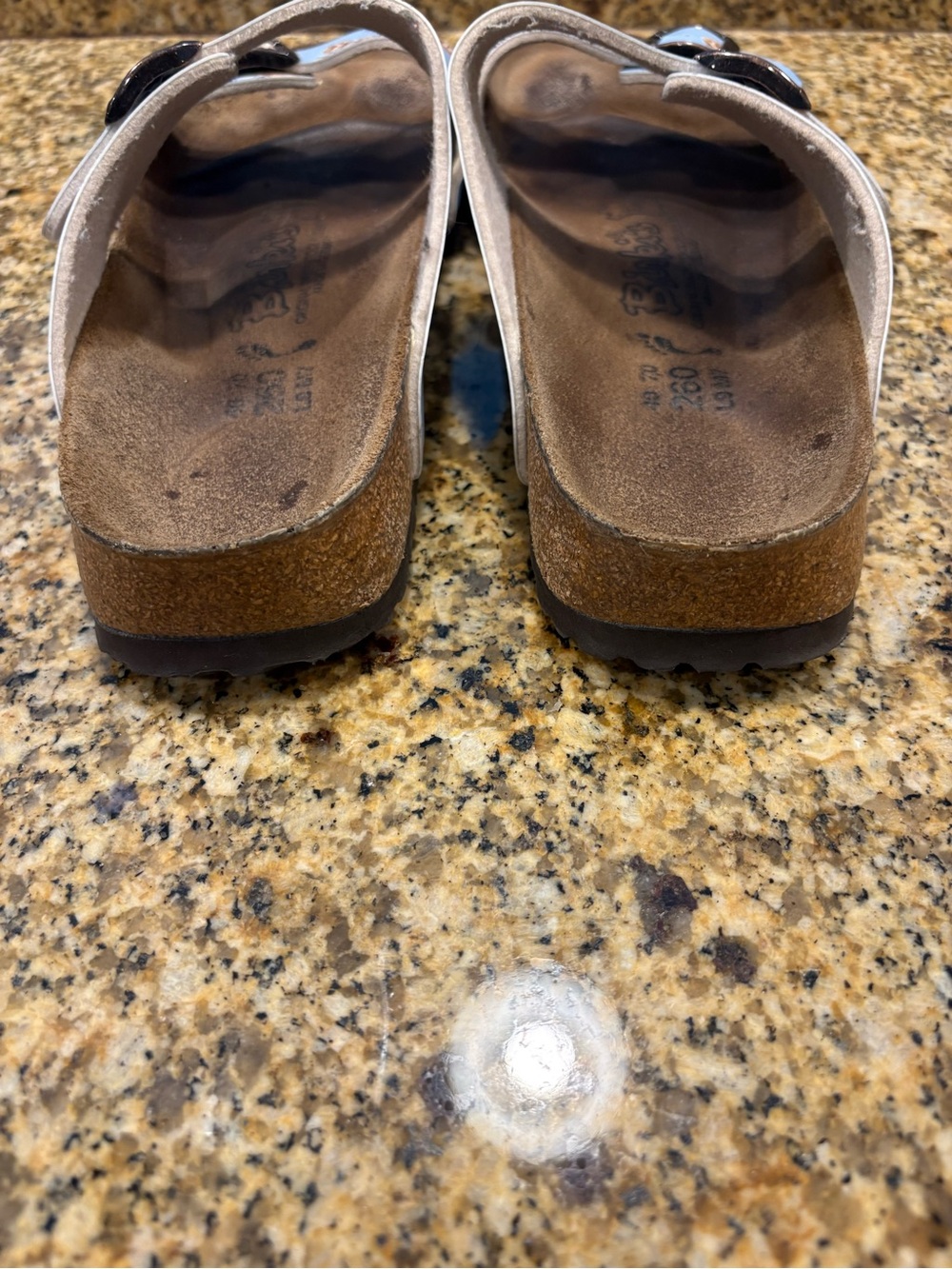 Birkis Birkenstock Blue Floral Michele Double Strap Sandal Size 40 9-9.5 Narrow - Picture 5 of 10